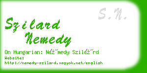 szilard nemedy business card